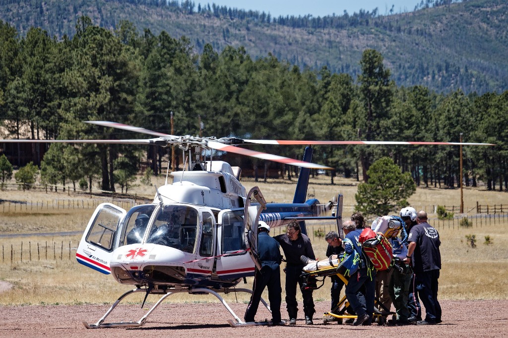 Medical helicopter transport